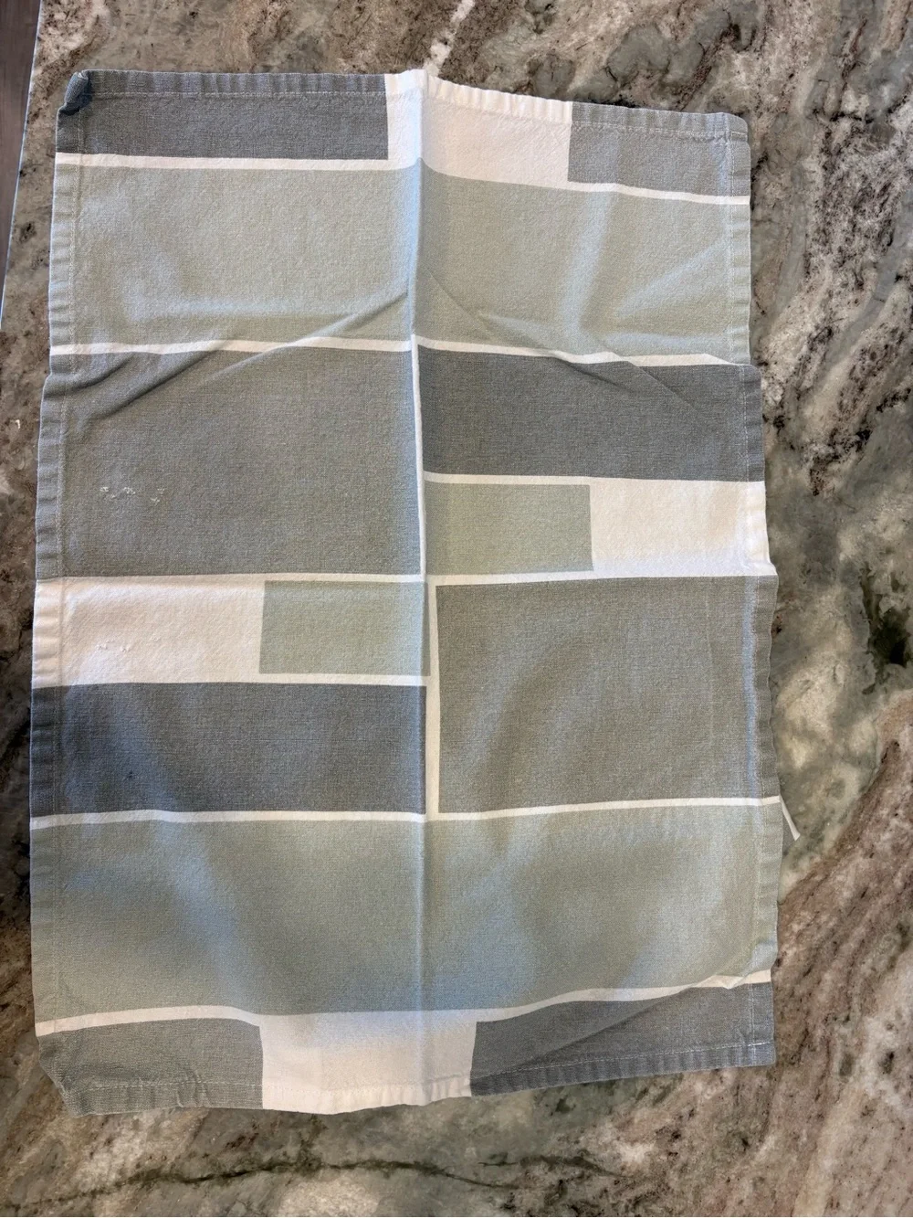 Two Gray Geometric Pattern Tea Towels